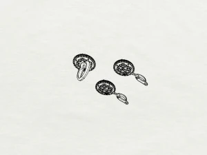 ring end earrings 3D Model