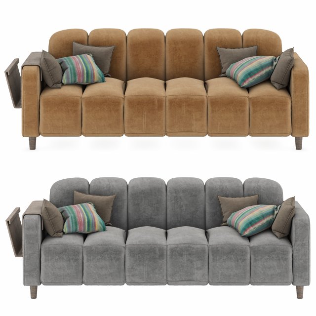 tufted sofa homary 3D Модель .c4d .max .obj .3ds .fbx .stl .blend 