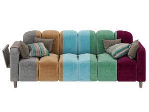 tufted sofa homary 3D Модель
