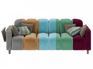 tufted sofa homary 3D Model