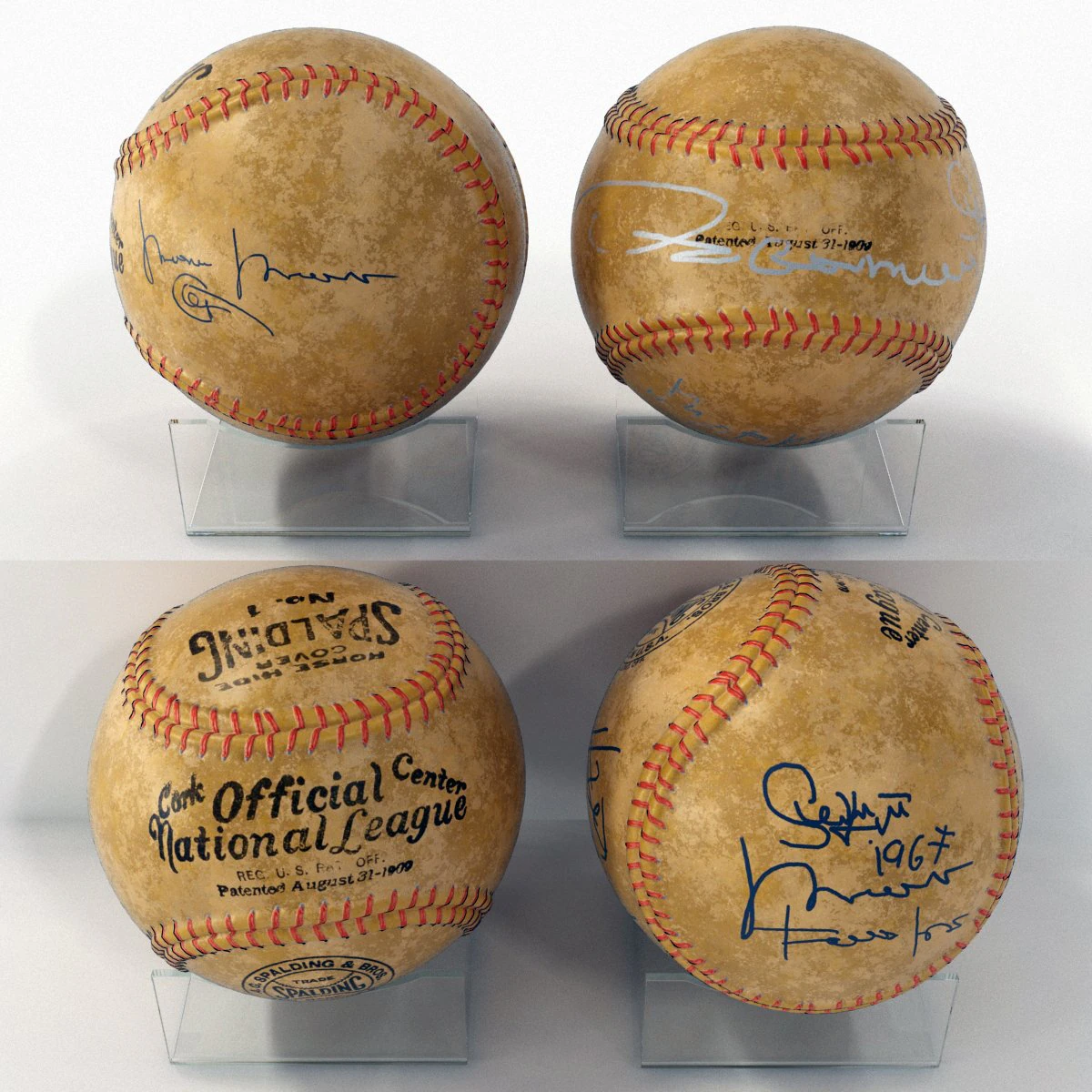 baseball collector balls 3D Model .c4d .max .obj .3ds .fbx .stl .blend