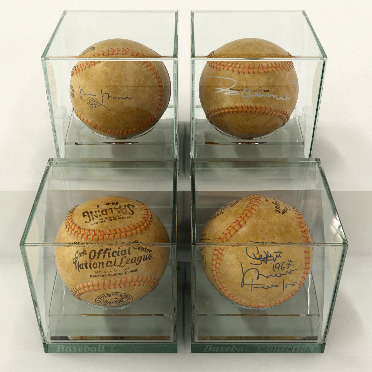 National League Baseball Ball 1950-1965 | 3D model