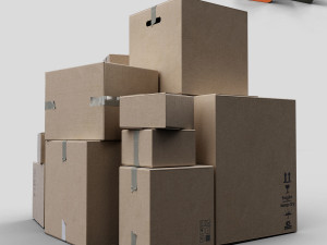 cardbox low-poly Modelo 3D