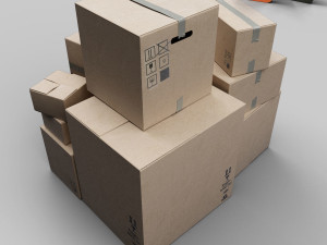 cardbox low-poly Modelo 3D