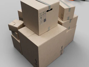 cardbox low-poly 3D Model