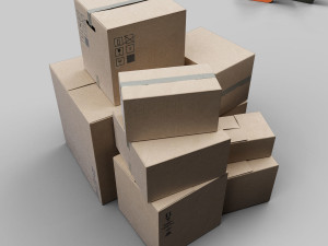 cardbox low-poly Modelo 3D