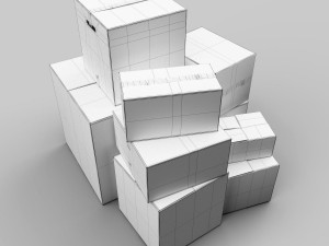 cardbox low-poly Modelo 3D