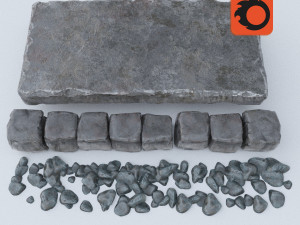 stone set 3D 模型