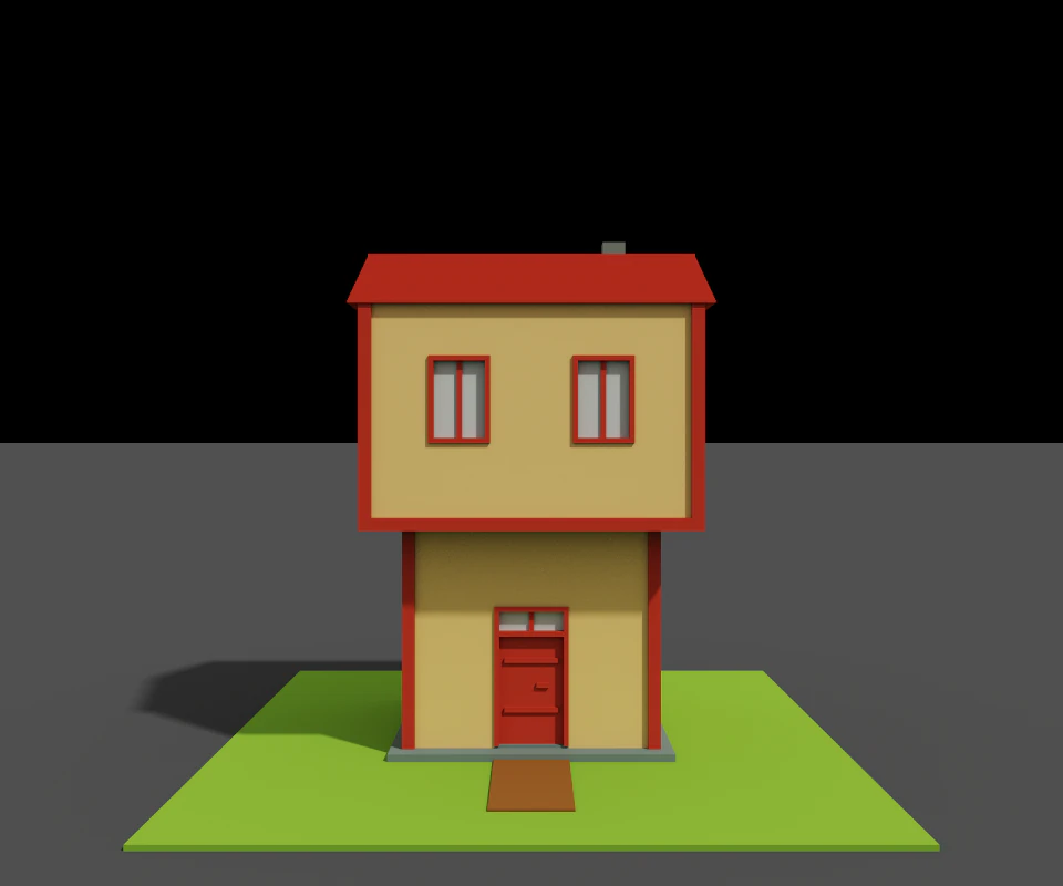 low poly bay house - voxel - for game vr ar 3d printing 3D Model .c4d .max .obj .3ds .fbx .stl .blend 