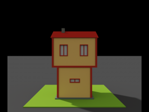 low poly bay house - voxel - for game vr ar 3d printing 3D Model