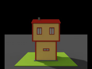 low poly bay house - voxel - for game vr ar 3d printing 3D Model
