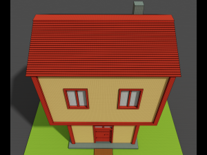 low poly bay house - voxel - for game vr ar 3d printing 3D Model