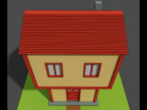 low poly bay house - voxel - for game vr ar 3d printing 3D Model