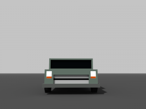 low poly long pickup - voxel - for game vr ar 3d printing 3D Model