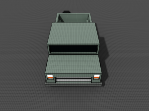low poly long pickup - voxel - for game vr ar 3d printing 3D Model