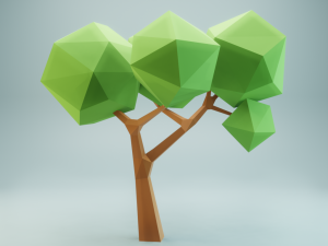 tree set low poly 3D Model