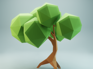 tree set low poly 3D Model