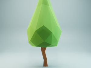 tree set low poly 3D Model