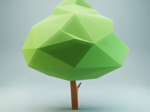 tree set low poly 3D Model