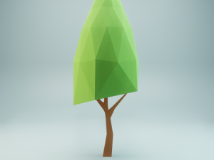 tree set low poly 3D Model