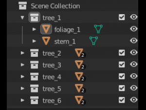 tree set low poly 3D Model