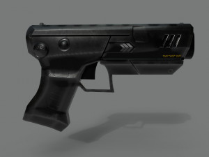 futuristic pistol 3D Model