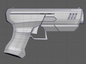 futuristic pistol 3D Model