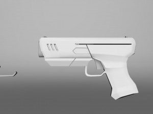 futuristic pistol 3D Model