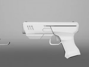 futuristic pistol 3D Model