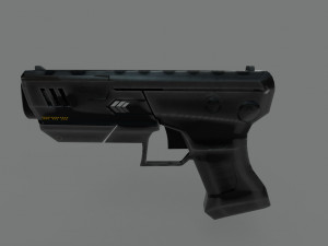 futuristic pistol 3D Model