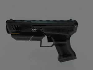 futuristic pistol 3D Model