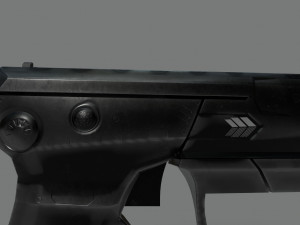 futuristic pistol 3D Model