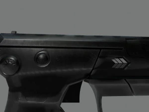 futuristic pistol 3D Model