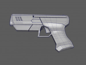futuristic pistol 3D Model