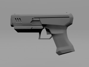futuristic pistol 3D Model