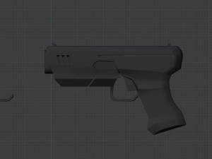 futuristic pistol 3D Model