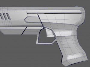 futuristic pistol 3D Model