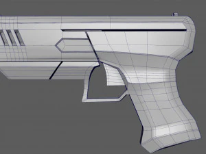 futuristic pistol 3D Model