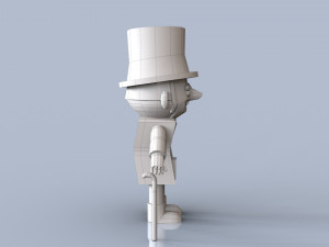 3d gentlemen near the bank pack model 3D 模型
