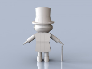 3d gentlemen near the bank pack model 3D 模型