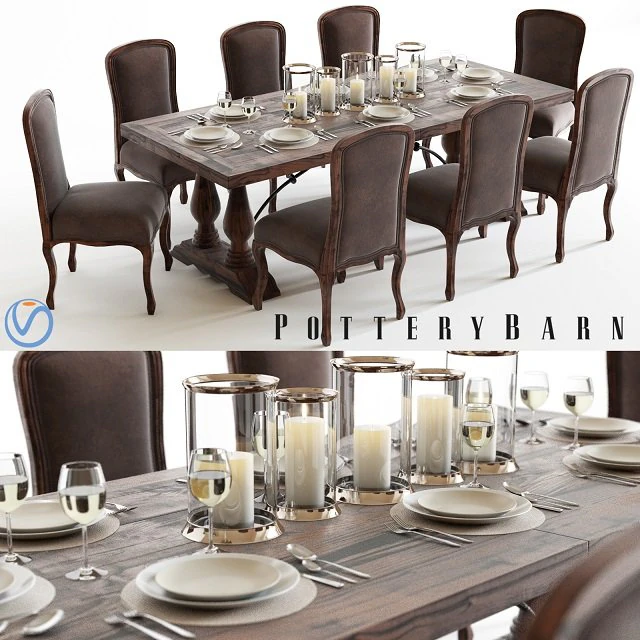 pottery barn lorraine callahan 3D Model .c4d .max .obj .3ds .fbx .stl .blend 