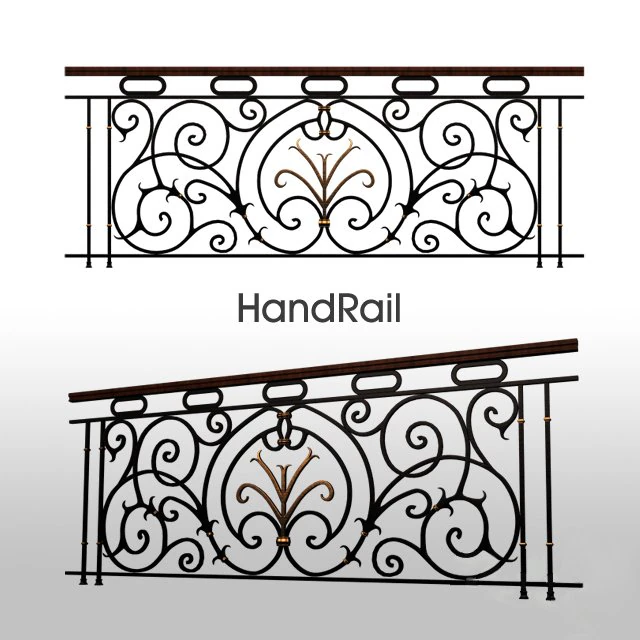 handrail 3D Model .c4d .max .obj .3ds .fbx .stl .blend 
