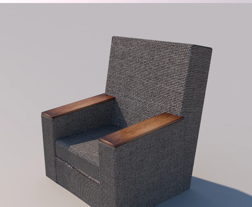 armchair 3D Model .c4d .max .obj .3ds .fbx .stl .blend 
