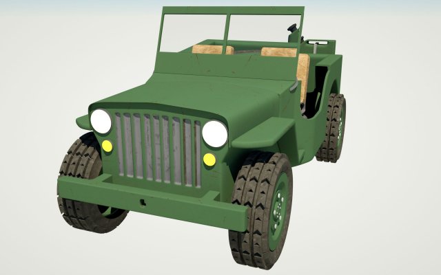 jeep willys 3D 模型 .c4d .max .obj .3ds .fbx .stl .blend 
