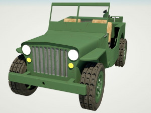 jeep willys Modelo 3D