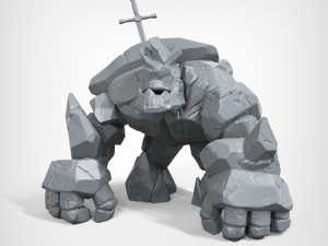 stone golem for 3d printing 3D प्रिंट मॉडल