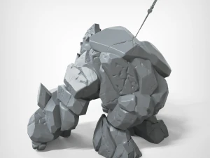 golem de pedra para impress&atilde;o 3D Modelo de Impressão 3D