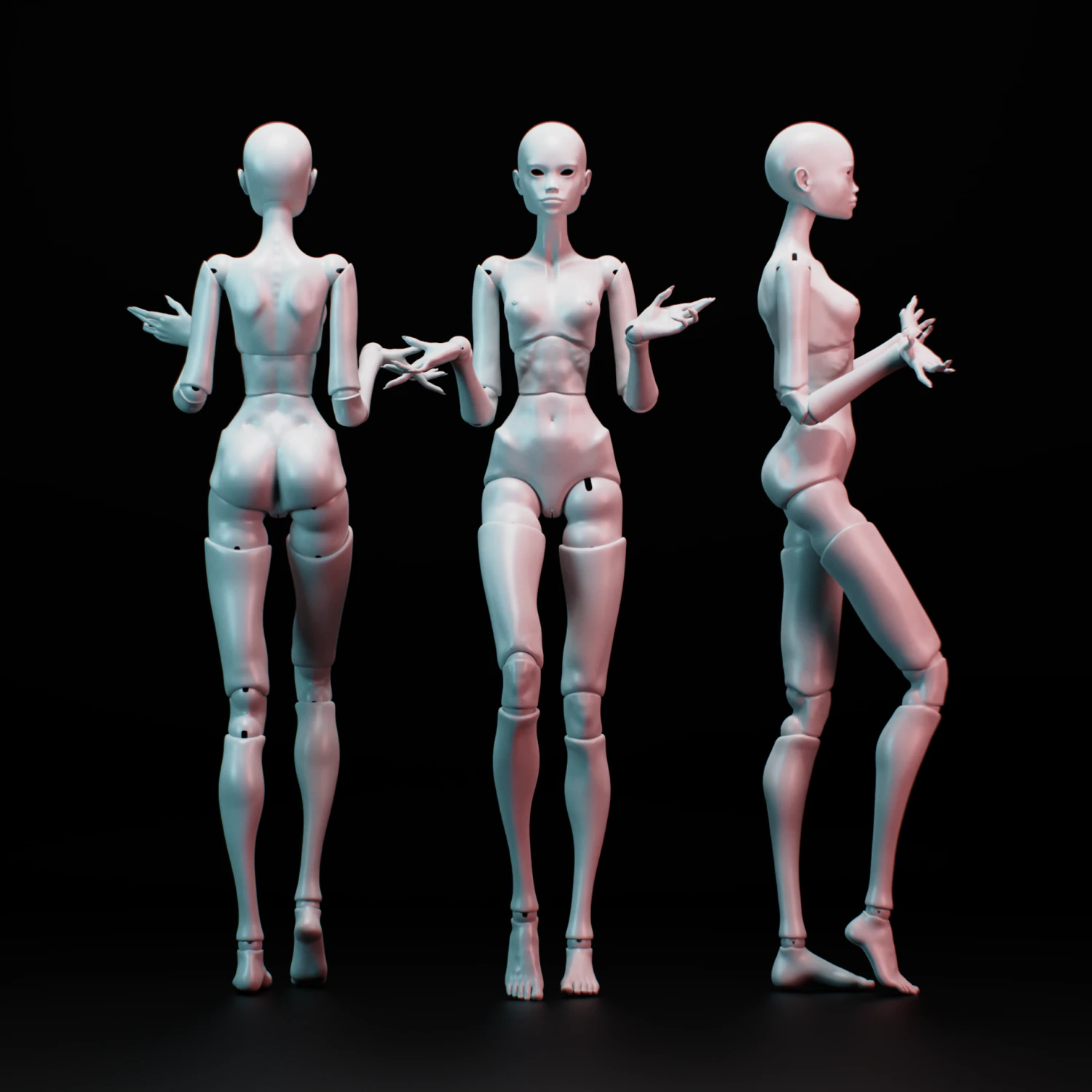 Boneca Bjd para impressão 3D adela 40cm Modelo de Impressão 3D .c4d .max .obj .3ds .fbx .stl .blend