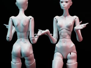 Bjd doll for 3d printing adela 40cm Modelo de Impressão 3D