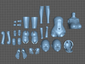 bjd doll magna for 3d printing 26cm 3Dプリントモデル